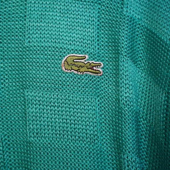 Lacoste Mens Light Green Chemise Crew Neck Vintage Long Sleeve Sweater Size XL - Picture 3 of 9